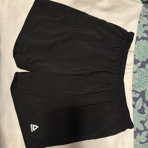 Reebok black shorts with liner and drawstring